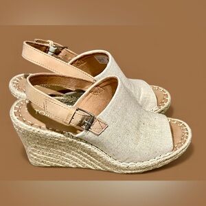 Toms Beige Wedge Sandals